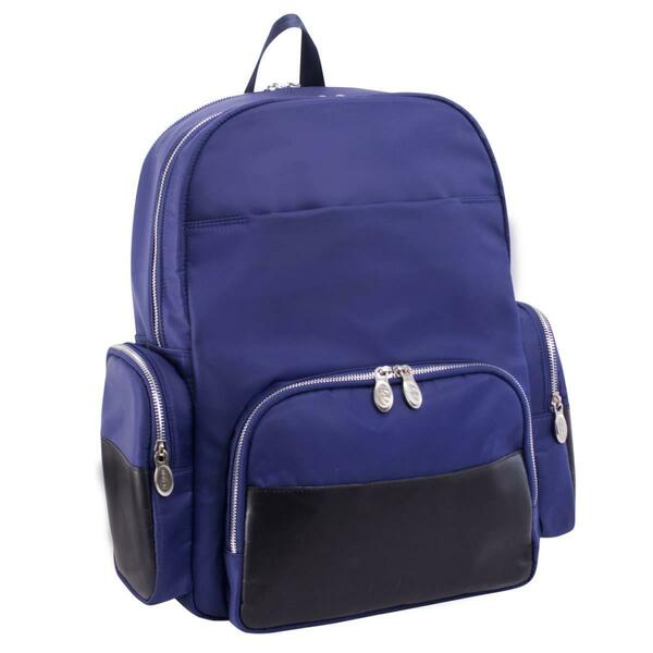 Mckleinusa 17 in. Cumberland Nylon Dual Compartment Laptop Backpack, Navy 18367